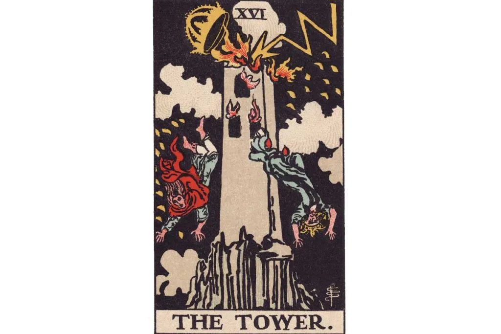 16. Meaning of The Tower Tarot Card, Major Arcana