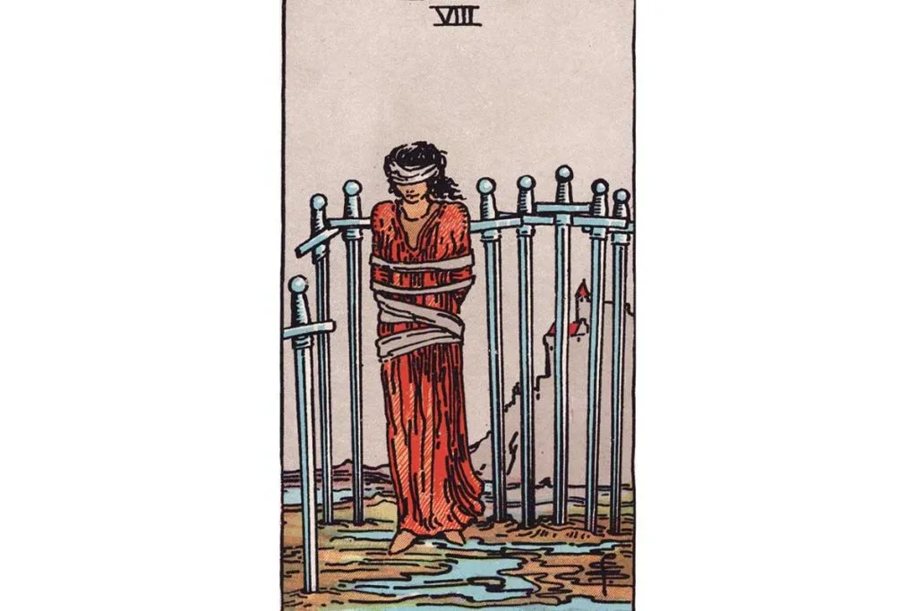 Eight of Swords Tarot Card Meaning Mental Constraints & Finding Liberation
