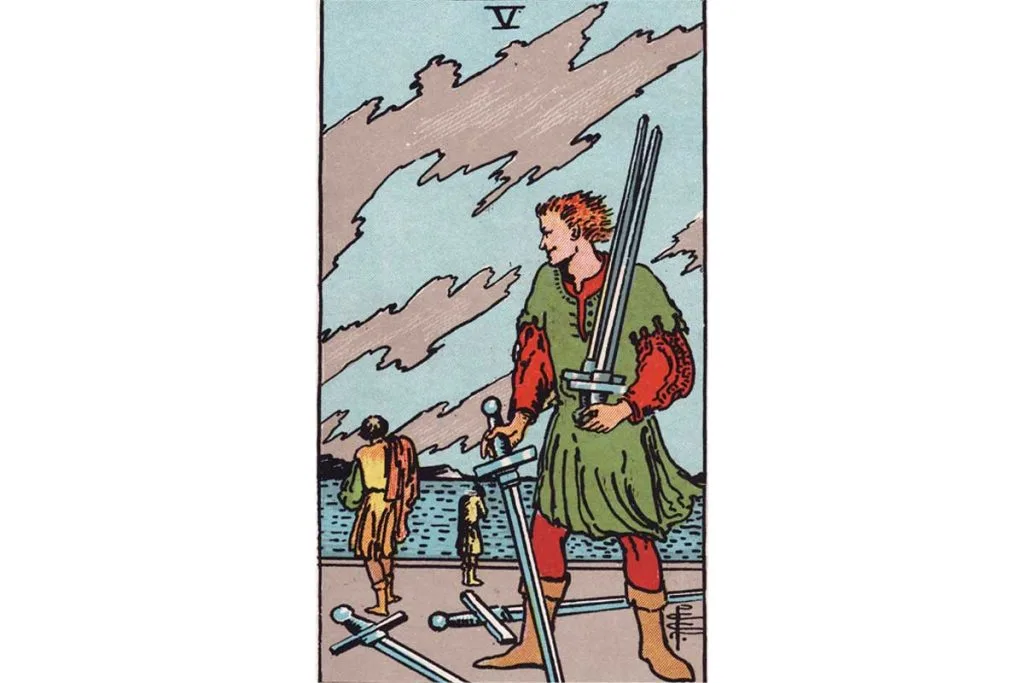 Five of Swords Tarot Card Meaning Conflict & Resolution