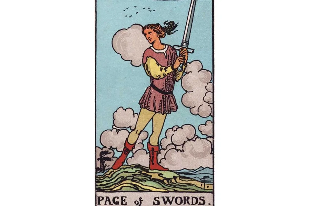Page of Swords Tarot Card Meaning Insights & Interpretations