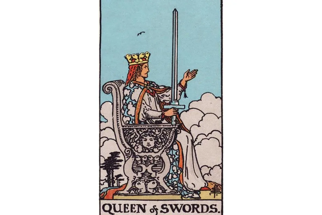 Queen of Swords Tarot Card Meaning Insight into Clarity & Intellect
